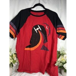 Disney Parks Star Wars Darth Vader Tie Fighter Retro Ringer Shirt XL‎